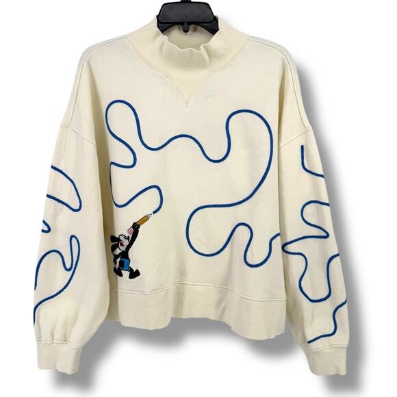 Disney Oswald The Lucky Rabbit Embroidered Sweatshirt Womens Plus Sz 1X 100 Year - Picture 1 of 7